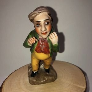 Antique Ernst Bohne Albert Stahl German Porcelain Grotesque Dwarf Playing Music.